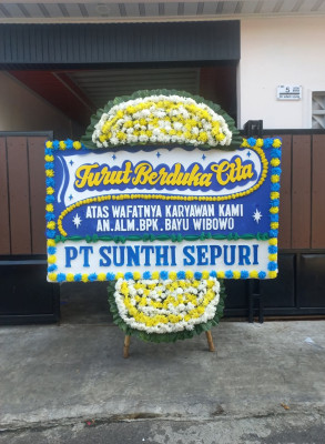 Papan Bunga Duka di Kuyawage