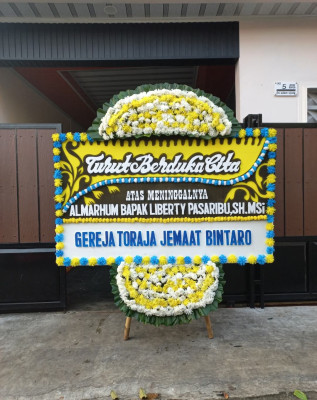 Papan Bunga Duka di Kuyawage